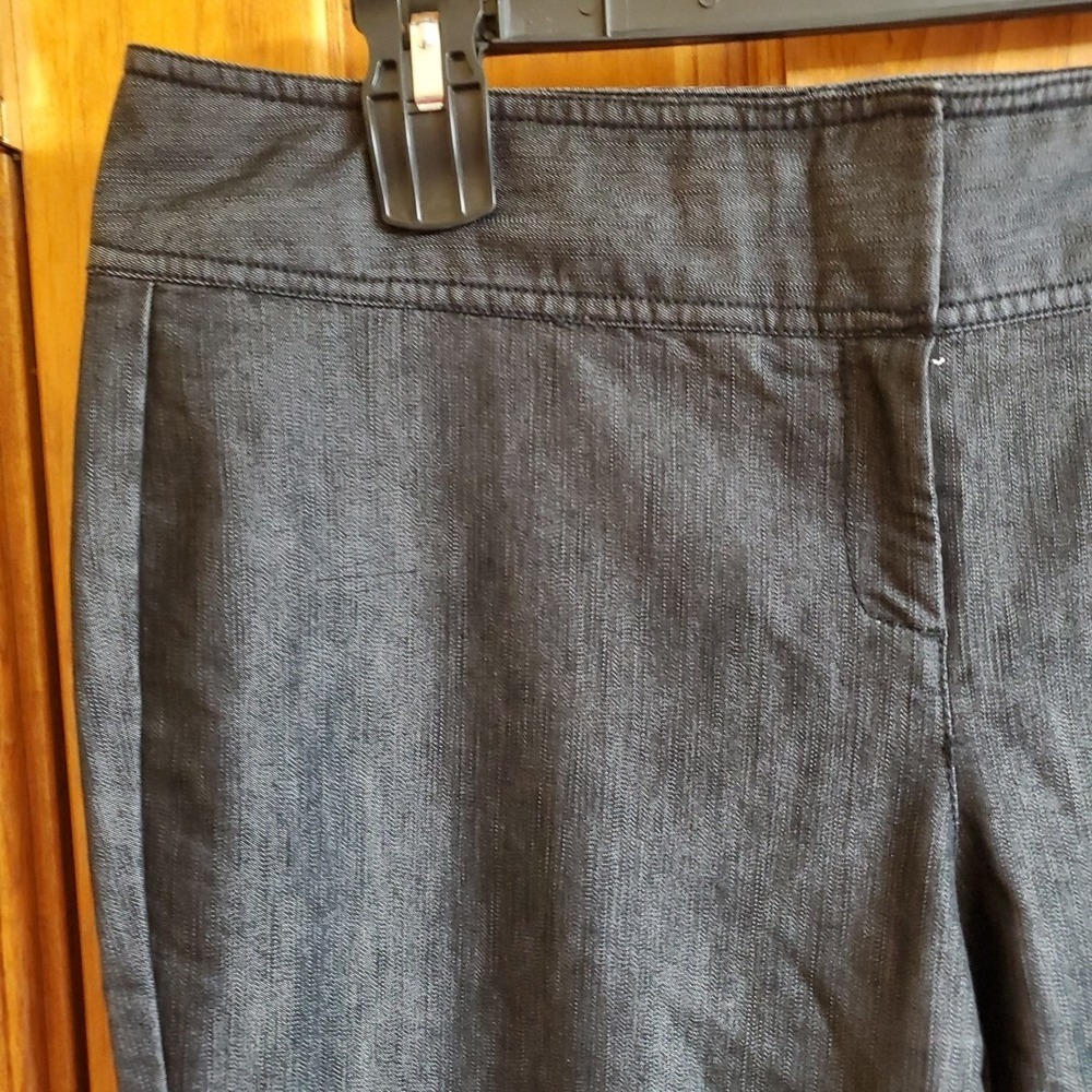 Kenneth Cole 10 Dress Pants Women‎ Blue Textured Straight Leg Workwear Trousers